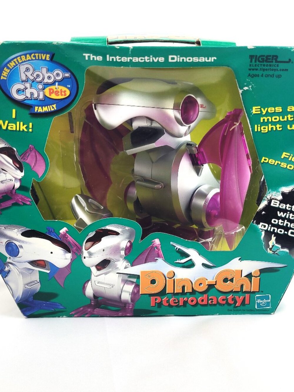 Tiger Electronics Dino Chi Pterodactyl Robo Pet Interactive Toy 2001 #59753 NOS